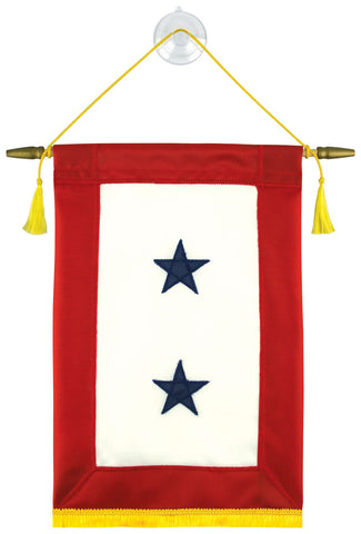 Copy of Fully Sewn Blue Star Service Banner - 2 Star
