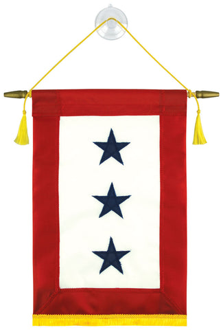 Copy of Copy of Fully Sewn Blue Star Service Banner - 3 Star